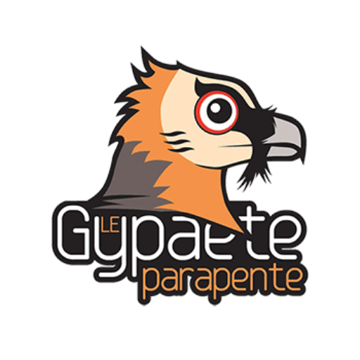 Logo stylisé du gypaète avec le nom 'Le gypaète parapente' en orange, gris et noir". Cela aide les moteurs de recherche à comprendre le contenu de l'image et peut également améliorer son classement dans les résultats de recherche d'images.
